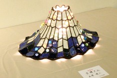 陶芸作品宝輝大山（ほうきだいせん）陶器でステンドグラス風に作った灯り
